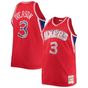 Allen Iverson Philadelphia 76ers Big & Tall 1996/97 NBA 75th Anniversary Diamond Swingman Jersey Red