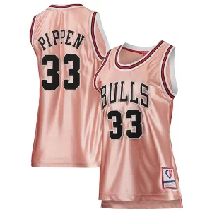 Scottie Pippen Chicago Bulls Women's 75th Anniversary Rose Gold 1997 Swingman Jersey Pink