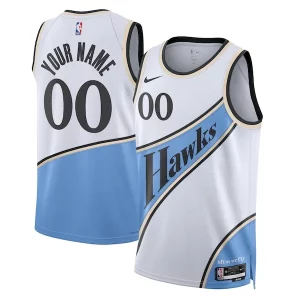Atlanta Hawks Nike Unisex 2024/25 Custom Swingman Jersey City Edition White