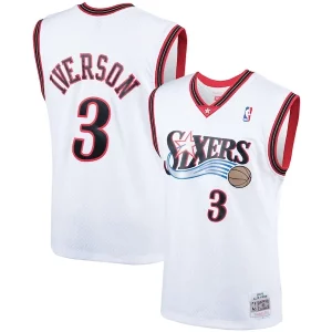 Allen Iverson Philadelphia 76ers Hardwood Classics Swingman Jersey White/Royal