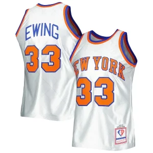 Patrick Ewing New York Knicks 1985/86 Hardwood Classics 75th Anniversary Swingman Jersey Platinum