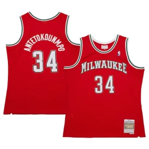 Giannis Antetokounmpo Milwaukee Bucks 2014/15 Hardwood Classics Swingman Jersey Red