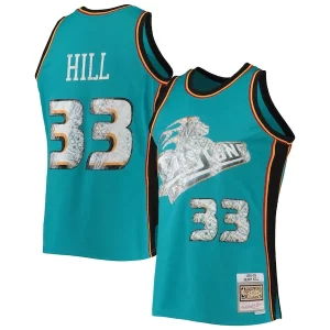Grant Hill Detroit Pistons 1998/99 Hardwood Classics NBA 75th Anniversary Diamond Swingman Jersey Teal