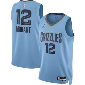 Ja Morant Memphis Grizzlies Jordan Brand Unisex Swingman Jersey Statement Edition Light Blue