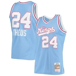 Reggie Theus Sacramento Kings 1985/86 Hardwood Classics Swingman Jersey Light Blue