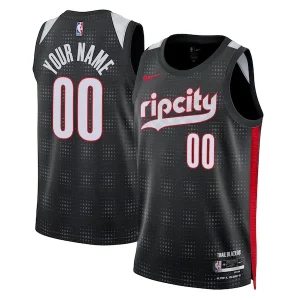 Portland Trail Blazers Nike Unisex 2024/25 Custom Swingman Jersey City Edition Black