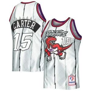 Vince Carter Toronto Raptors 1998/99 Hardwood Classics 75th Anniversary Swingman Jersey Platinum