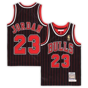Michael Jordan Chicago Bulls Preschool 1996/97 Hardwood Classics Authentic Jersey Black/Red/White