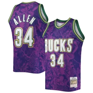 Ray Allen Milwaukee Bucks Hardwood Classics 2000/01 Lunar New Year Swingman Jersey Purple
