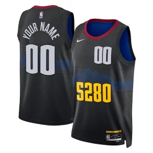 Denver Nuggets Nike Unisex 2023/24 Custom Swingman Jersey Black City Edition