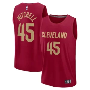 Donovan Mitchell Cleveland Cavaliers Youth Fast Break Replica Player Jersey Icon Edition Wine