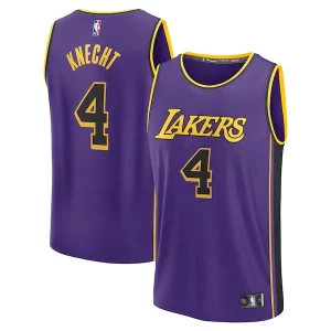 Dalton Knecht Los Angeles Lakers Fast Break Replica Player Jersey Statement Edition Purple