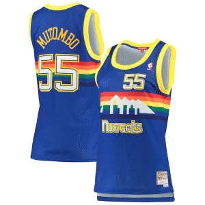 Dikembe Mutombo Denver Nuggets Women's 1991/92 Hardwood Classics Swingman Jersey Royal