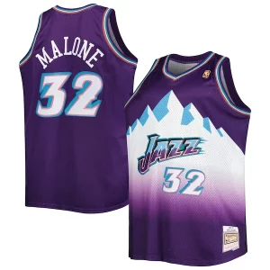 Karl Malone Utah Jazz Big & Tall Hardwood Classics 1996/97 Swingman Jersey Purple/White