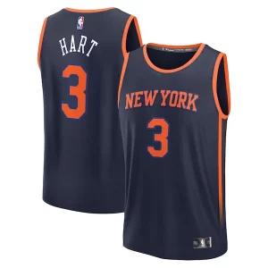 Josh Hart New York Knicks Fast Break Replica Player Jersey Statement Edition Navy