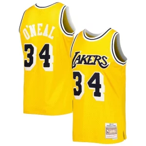 Shaquille O'Neal Los Angeles Lakers 1996/97 Hardwood Classics Off-Court Swingman Jersey Yellow