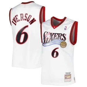 Allen Iverson Philadelphia 76ers 2001/02 Hardwood Classics Swingman Jersey White/Red