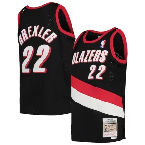 Clyde Drexler Portland Trail Blazers Youth 1991/92 Hardwood Classics Swingman Jersey Black