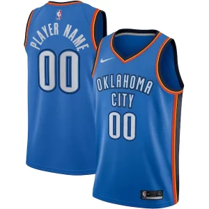 Oklahoma City Thunder Nike Swingman Custom Jersey Blue Icon Edition