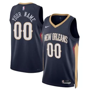 New Orleans Pelicans Nike Unisex 2022/23 Swingman Custom Jersey Navy Icon Edition
