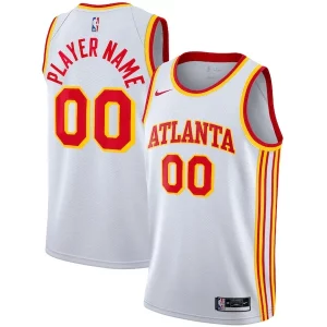 Atlanta Hawks Nike 2020/21 Swingman Custom Jersey Association Edition White
