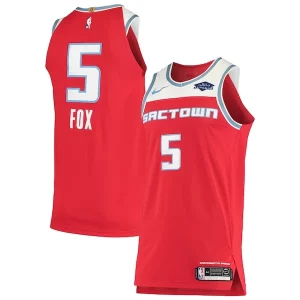 De'Aaron Fox Sacramento Kings Nike Authentic Badge Jersey City Edition Red