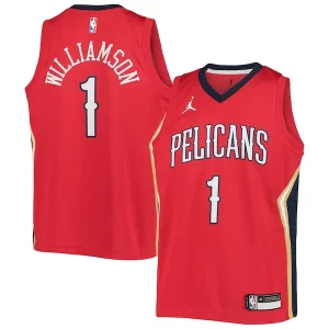 Zion Williamson New Orleans Pelicans Jordan Brand Youth 2020/21 Swingman Player Jersey Statement Edition Red