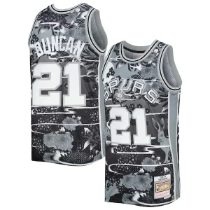 Tim Duncan San Antonio Spurs 1998/99 Hardwood Classics Lunar New Year Swingman Jersey Silver