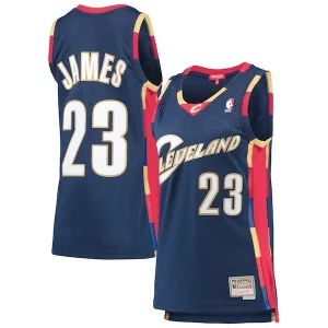 LeBron James Cleveland Cavaliers Women's Hardwood Classics Swingman Jersey Navy