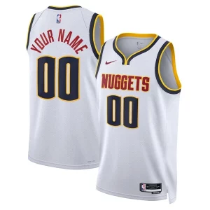 Denver Nuggets Nike Unisex Swingman Custom Jersey White Association Edition