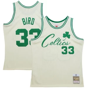 Larry Bird Boston Celtics Chainstitch Swingman Jersey Cream