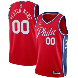 Philadelphia 76ers Jordan Brand Swingman Custom Jersey Statement Edition Red