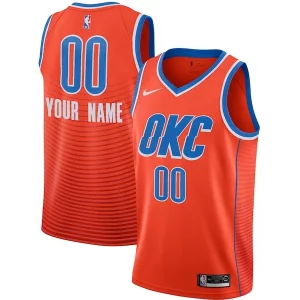 Oklahoma City Thunder Jordan Brand Swingman Custom Jersey Statement Edition Orange