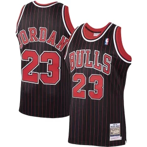 Michael Jordan Chicago Bulls 1995/96 Hardwood Classics Authentic Jersey Black/Scarlet/White
