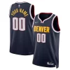 Denver Nuggets Nike 2021/22 Diamond Swingman Custom Jersey Icon Edition Navy