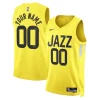 Utah Jazz Nike Unisex Swingman Custom Jersey Gold Icon Edition