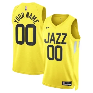 Utah Jazz Nike Unisex Swingman Custom Jersey Gold Icon Edition