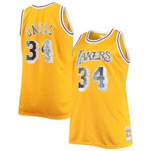 Shaquille O'Neal Los Angeles Lakers Big & Tall 1996-97 NBA 75th Anniversary Diamond Swingman Jersey Gold