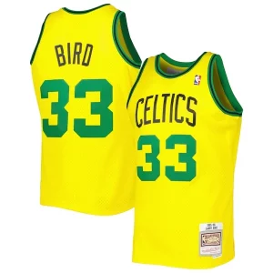 Larry Bird Boston Celtics 1985-86 Hardwood Classics Reload 3.0 Swingman Jersey Gold