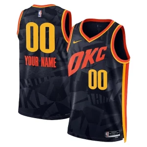 Oklahoma City Thunder Nike Unisex 2023/24 Custom Swingman Jersey Navy City Edition