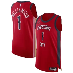 Zion Williamson New Orleans Pelicans Jordan Brand Authentic Jersey Association Edition Red