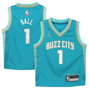 LaMelo Ball Charlotte Hornets Jordan Brand Preschool 2023/24 Swingman Replica Jersey City Edition Teal