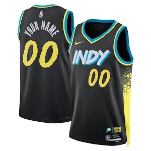 Indiana Pacers Nike Unisex 2023/24 Custom Swingman Jersey Black City Edition