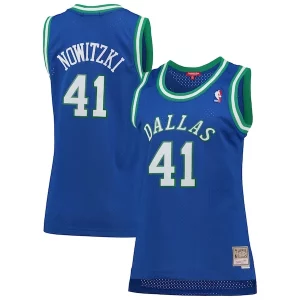Dirk Nowitzki Dallas Mavericks Women's Hardwood Classics Swingman Jersey Blue