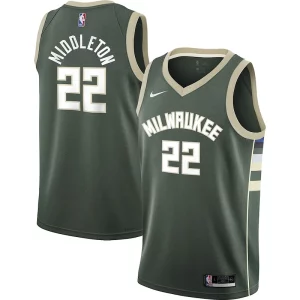 Khris Middleton Milwaukee Bucks Nike Youth 2021/22 Swingman Jersey Icon Edition Hunter Green