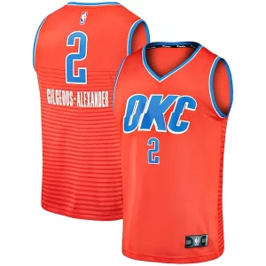 Shai Gilgeous-Alexander Oklahoma City Thunder Fast Break Team Replica Jersey Statement Edition Orange