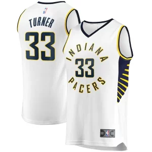 Myles Turner Indiana Pacers Fast Break Replica Player Jersey White Association Edition