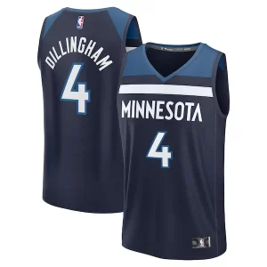 Rob Dillingham Minnesota Timberwolves Youth 2024 NBA Draft Fast Break Player Jersey Icon Edition Navy
