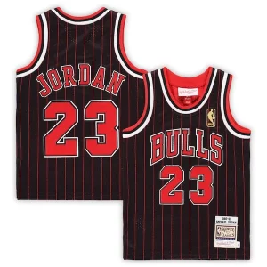 Michael Jordan Chicago Bulls Toddler 1996/97 Hardwood Classics Authentic Jersey Black/Red/White