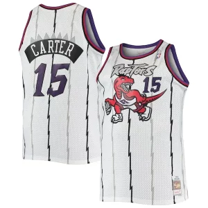 Vince Carter Toronto Raptors 1998/99 Big & Tall Hardwood Classics Swingman Jersey White/Purple
